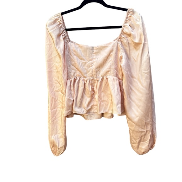 English Factory Blush Long Sleeve Blouse. Size Medium - Picture 3 of 4